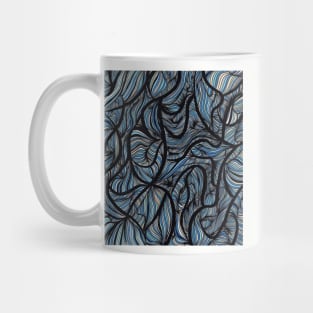 Abstract Blue Waves Mug